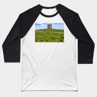 Deer in front of the hunting lodge at Lyme Park National trust in the UK Baseball T-Shirt